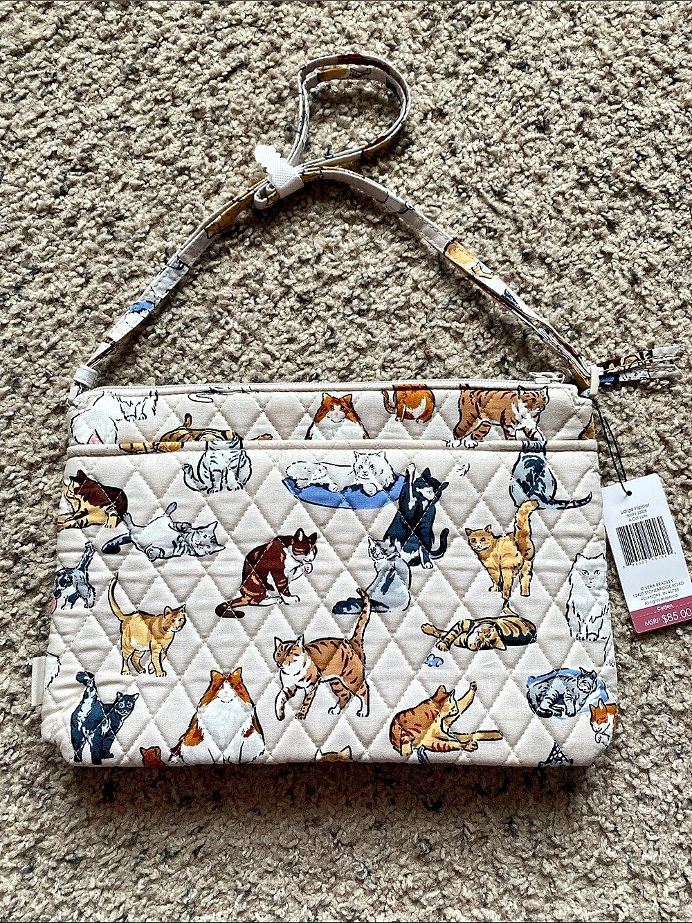 Vera Bradley A Cat’s Life Large Hipster Crossbody